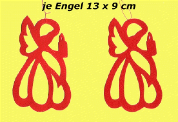 2 kleine Engel in rot